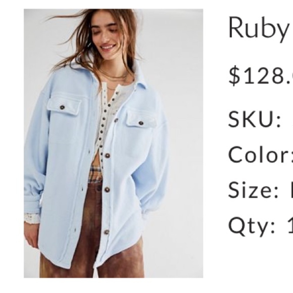 Free People Ruby Jacket Blue